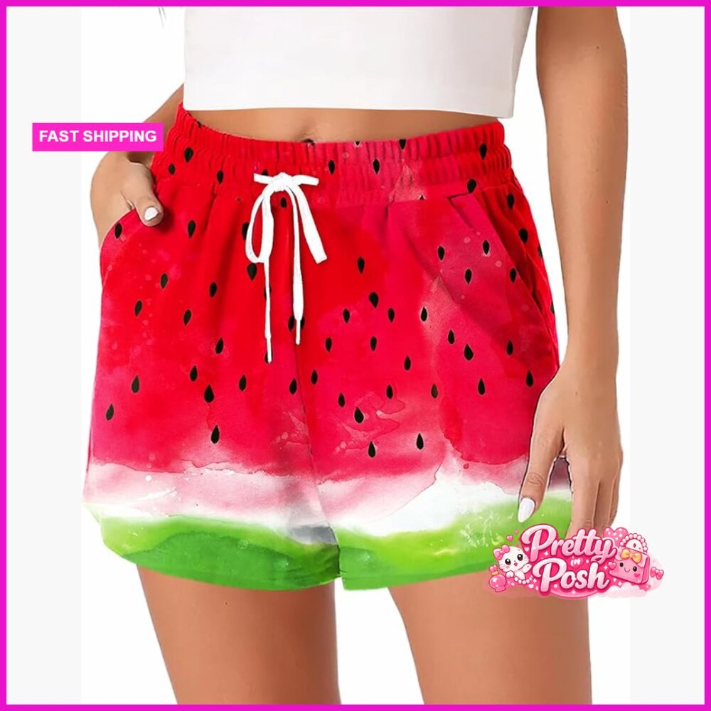 Polyester Blend Checkered Shorts With Pockets Ela… - image 1